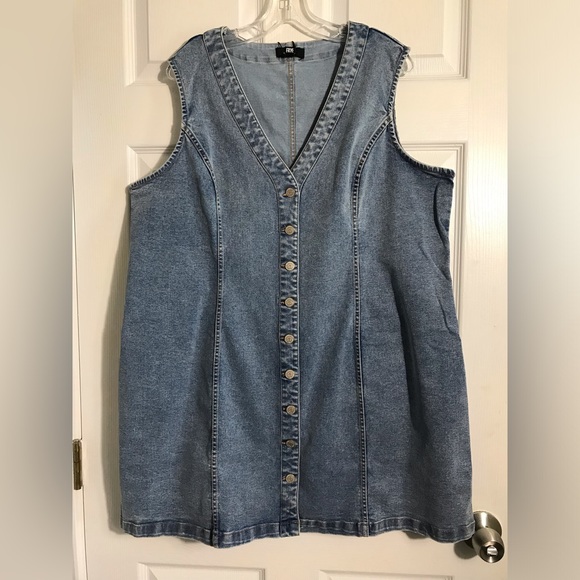 NWT Frye Denim Sleeveless Stretch Dress XXL - Picture 3 of 7